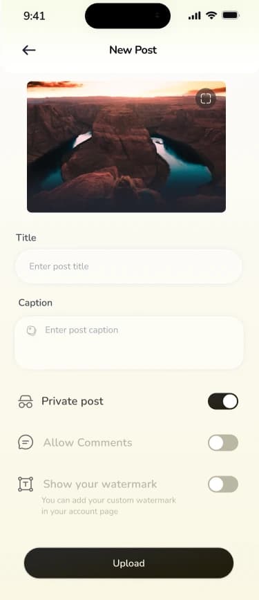 Creating a new post in Jocial with the Private post option switched on.
